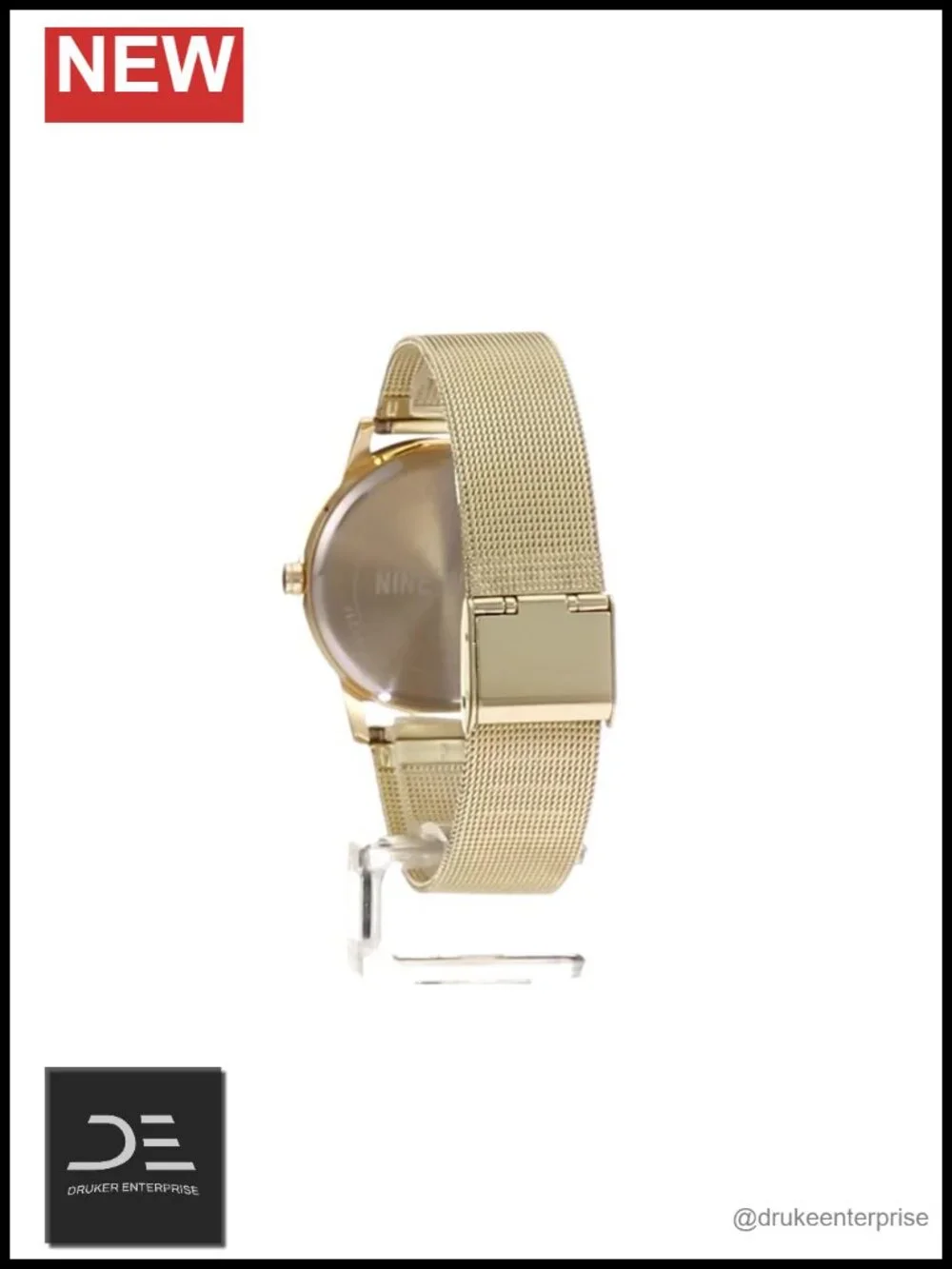 Women's Floral Dial Mesh Bracelet Watch Quartz Adjustable Buckle
